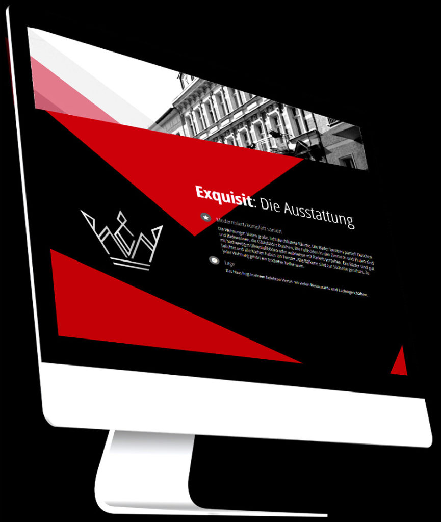 iMac mit Beispielwebsite